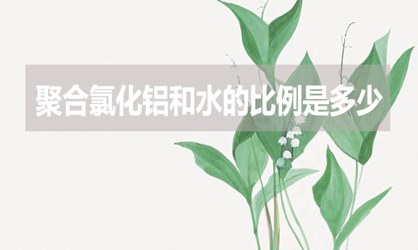聚合氯化鋁和水的比例是多少？
